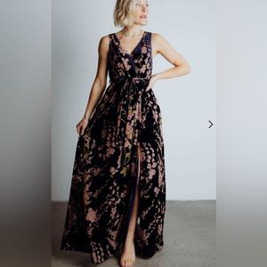 Baltic Born Lennon Velvet Maxi Dress Blue XL